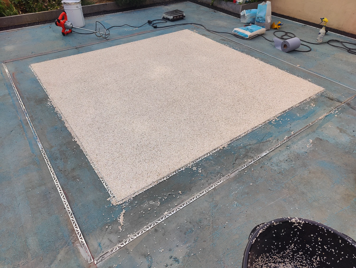 Formation à la pose de tapis de pierre